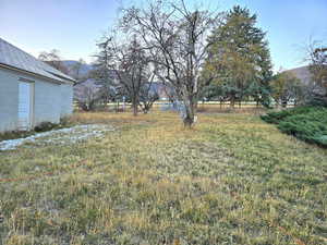 View of yard featuring a mountain view