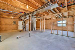 Basement with electric panel