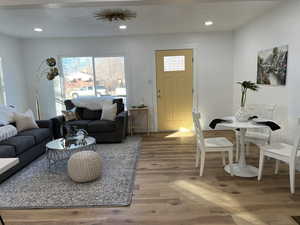 Living room featuring hardwood / wood-style floors