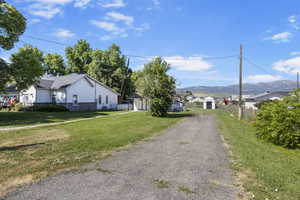 View of street with a mountain view