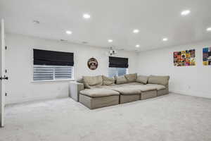 View of carpeted living room