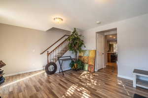 Interior space with wood-type flooring