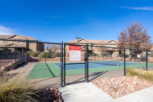 View of tennis court