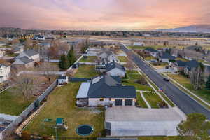 View of aerial view at dusk