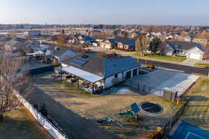 Birds eye view of property