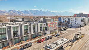 Exterior space with a mountain view