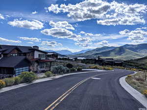 View of street featuring a mountain view