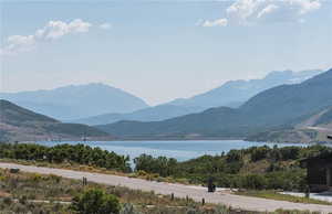 View of mountain feature with a water view