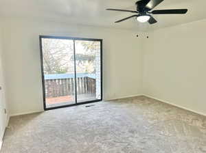 Bedroom #2 with ceiling fan