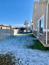 View of snowy yard