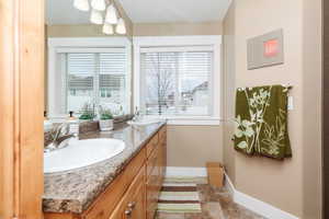 Bathroom featuring vanity