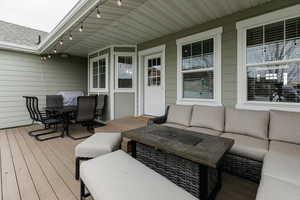 Deck with outdoor lounge area