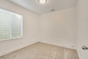 Carpeted spare room with a wealth of natural light