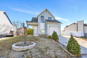 Front facade featuring a garage