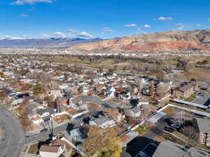 Bird's eye view featuring a mountain view