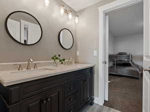 Bathroom featuring vanity