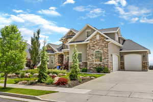 Craftsman-style house with a garage