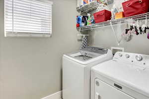 Laundry area with independent washer and dryer