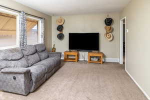 View of carpeted living room