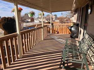 View of wooden terrace