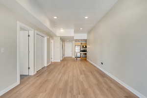 Interior space featuring light wood-type flooring