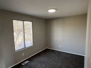 View of carpeted spare room