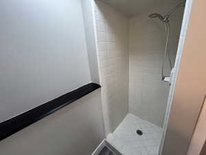 Bathroom with tiled shower