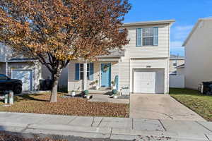 Front facade with a garage