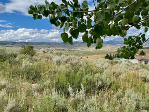 Mountain view featuring a rural view