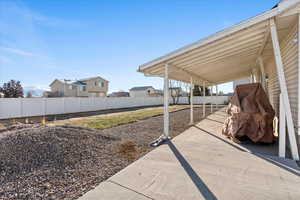 View of yard featuring a patio