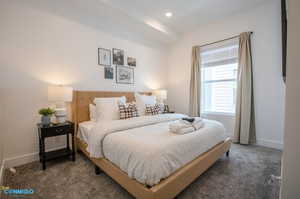 View of carpeted bedroom