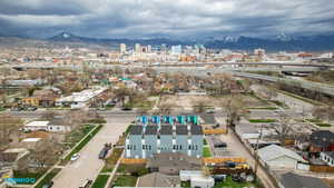 Bird's eye view featuring the city