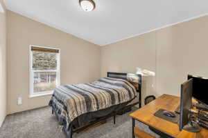 View of carpeted bedroom