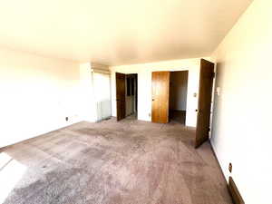 Unfurnished bedroom featuring carpet floors