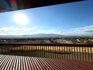 Deck with a mountain view