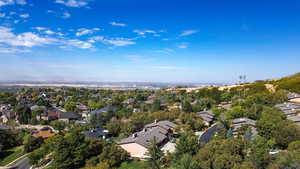 Birds eye view of property