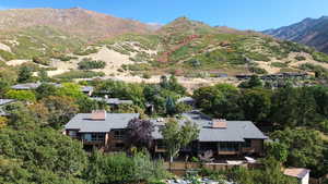 Exterior space with a mountain view