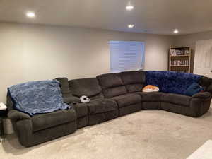 View of carpeted living room