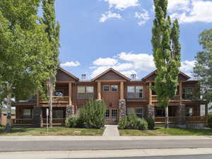 View of front of home featuring french doors