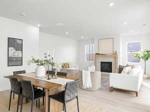 Dining room featuring light hardwood / wood-style flooring