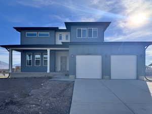 View of front of property with covered porch