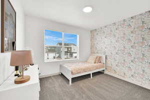 View of carpeted bedroom