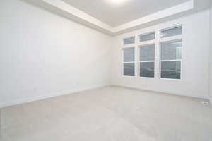 Unfurnished room with carpet floors