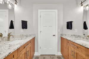 Bathroom featuring vanity