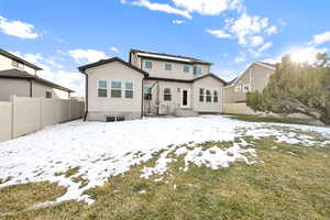 View of snow covered house