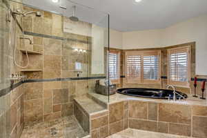 Bathroom with separate shower and tub