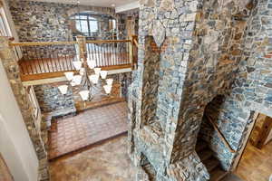 Interior space with an inviting chandelier