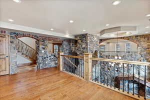 Hall featuring wood-type flooring