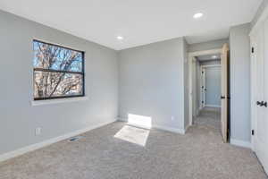 View of carpeted empty room