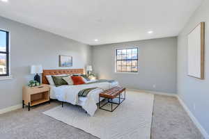 View of carpeted bedroom